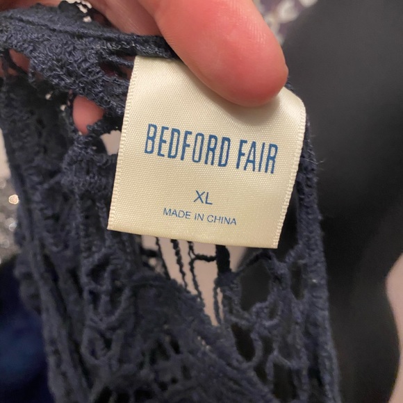 XL 1X Black Lace Short Sleeve Top - Picture 6 of 7